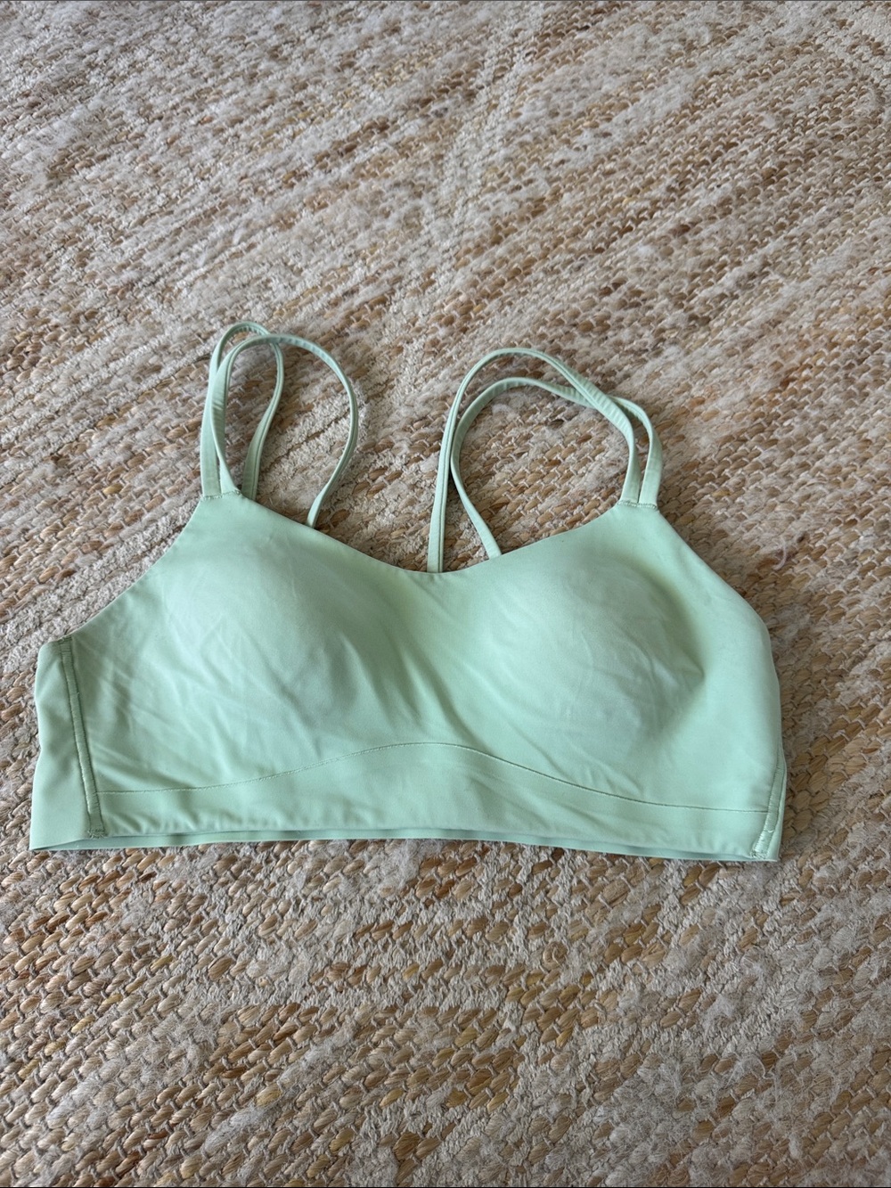 Light Green Wireless Bralette with Double Shoulder Straps